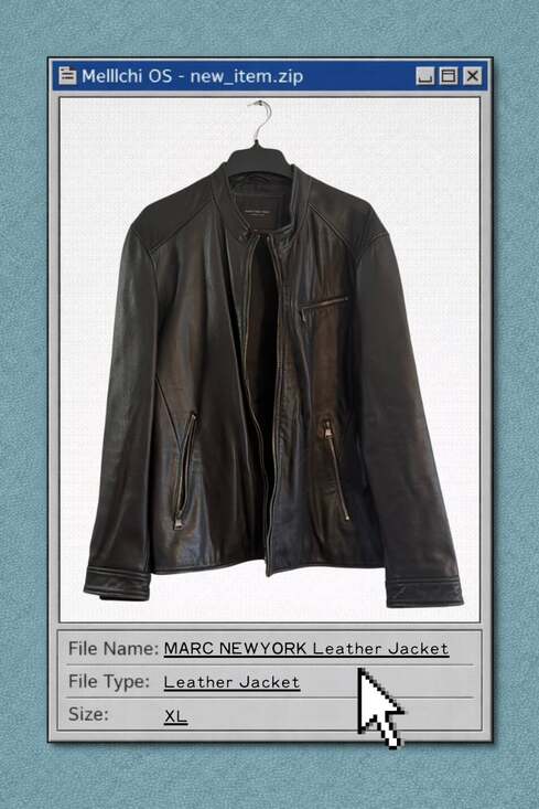 Andrew Marc New York Black Leather Cafe Racer Jacket XL